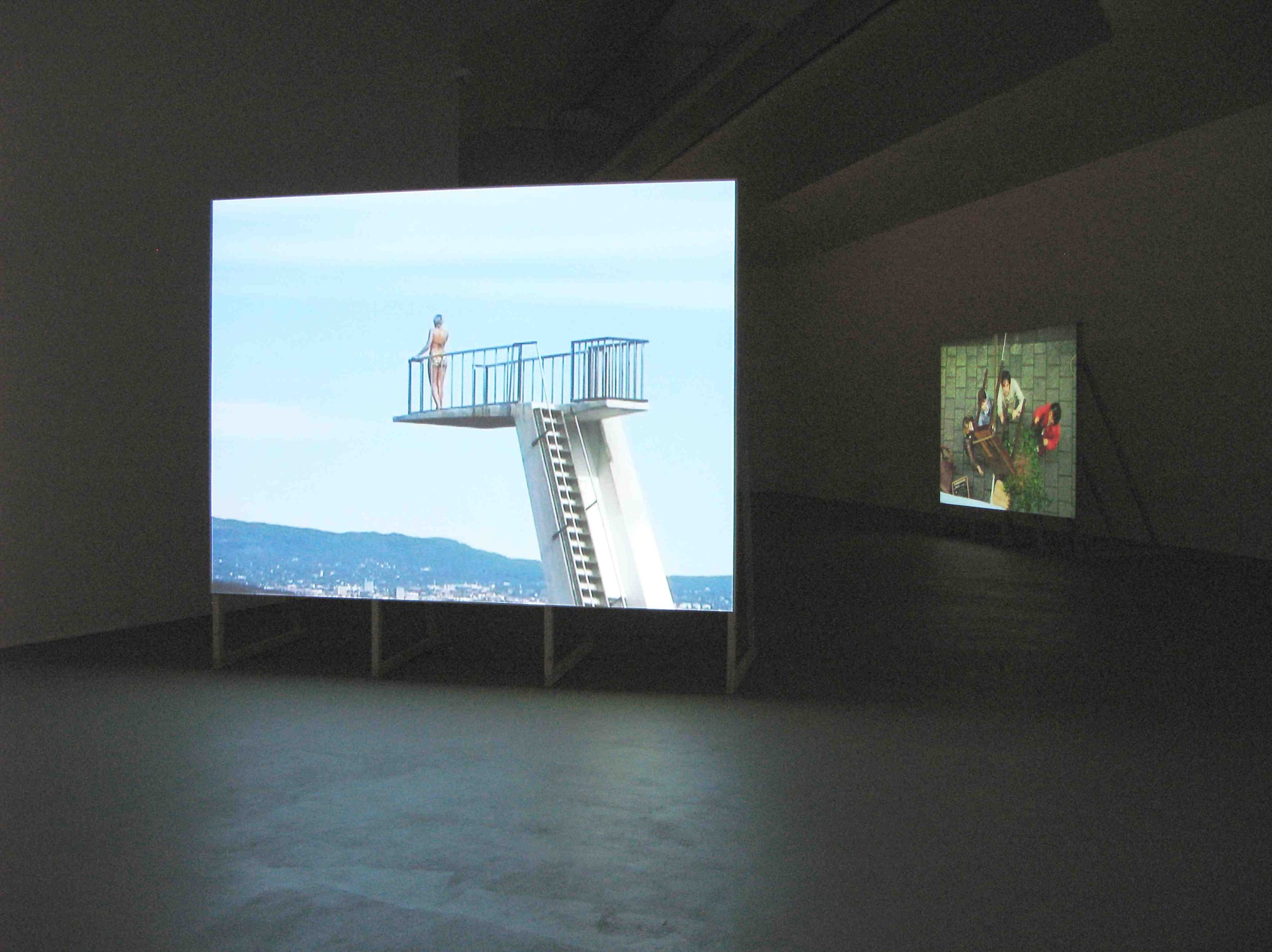 Where She is at, 2001, DV, 07’35'', loop, installation view, Museum für Gegenwartskunst, Basel, 2007