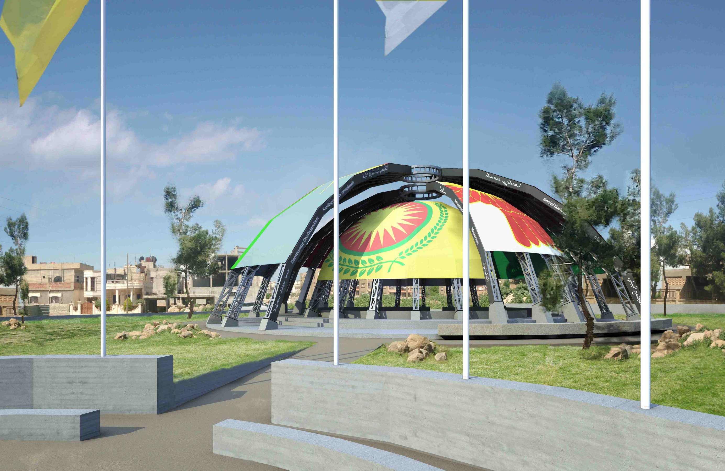 New World Summit, 2015/2016 (developed in collaboration with the Democratic Self-Administration of Rojava) - Design of a public parliament