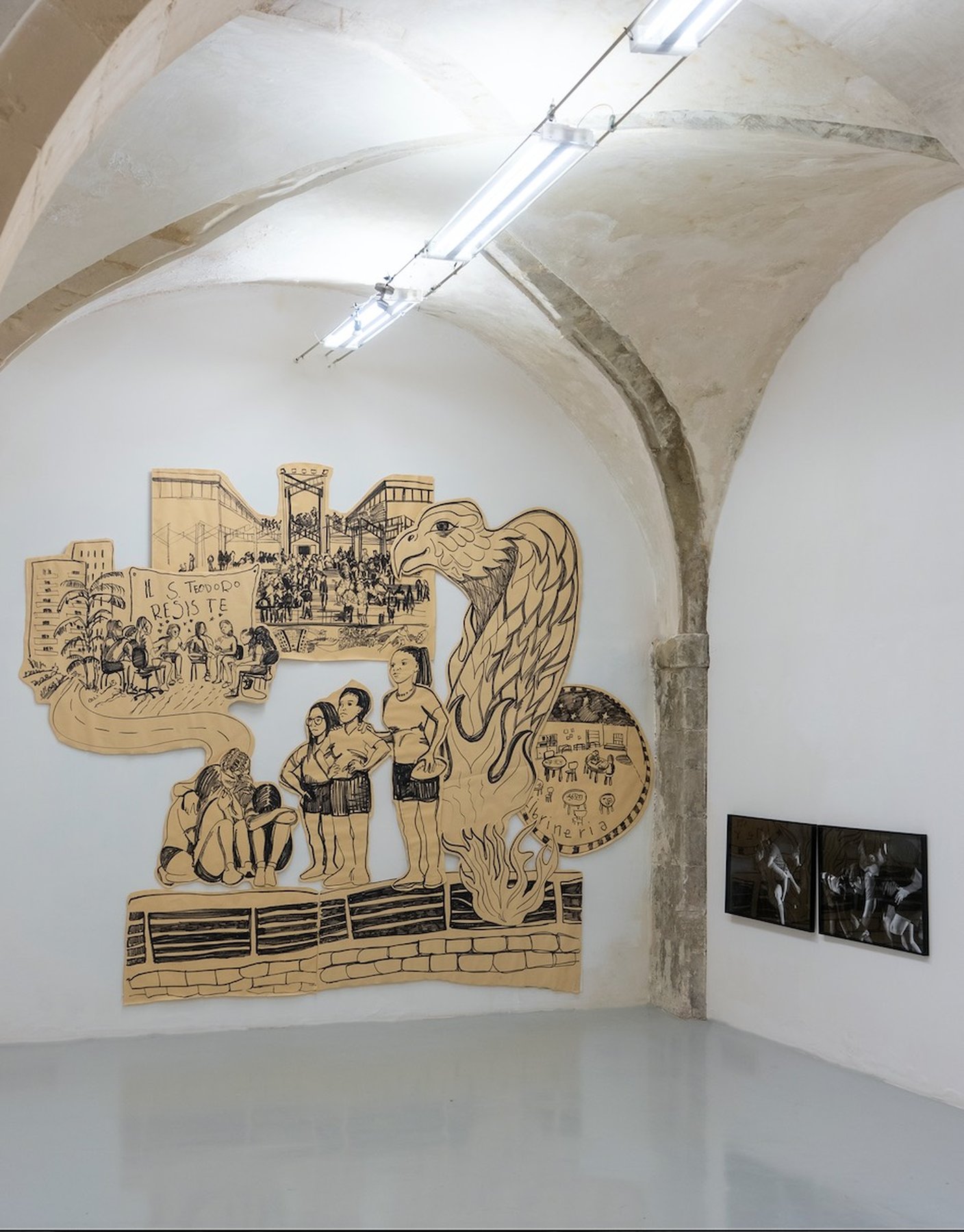 Installation view 'Ancora na vota cu sintimientu', Adelita Husni Bey solo show, 2023