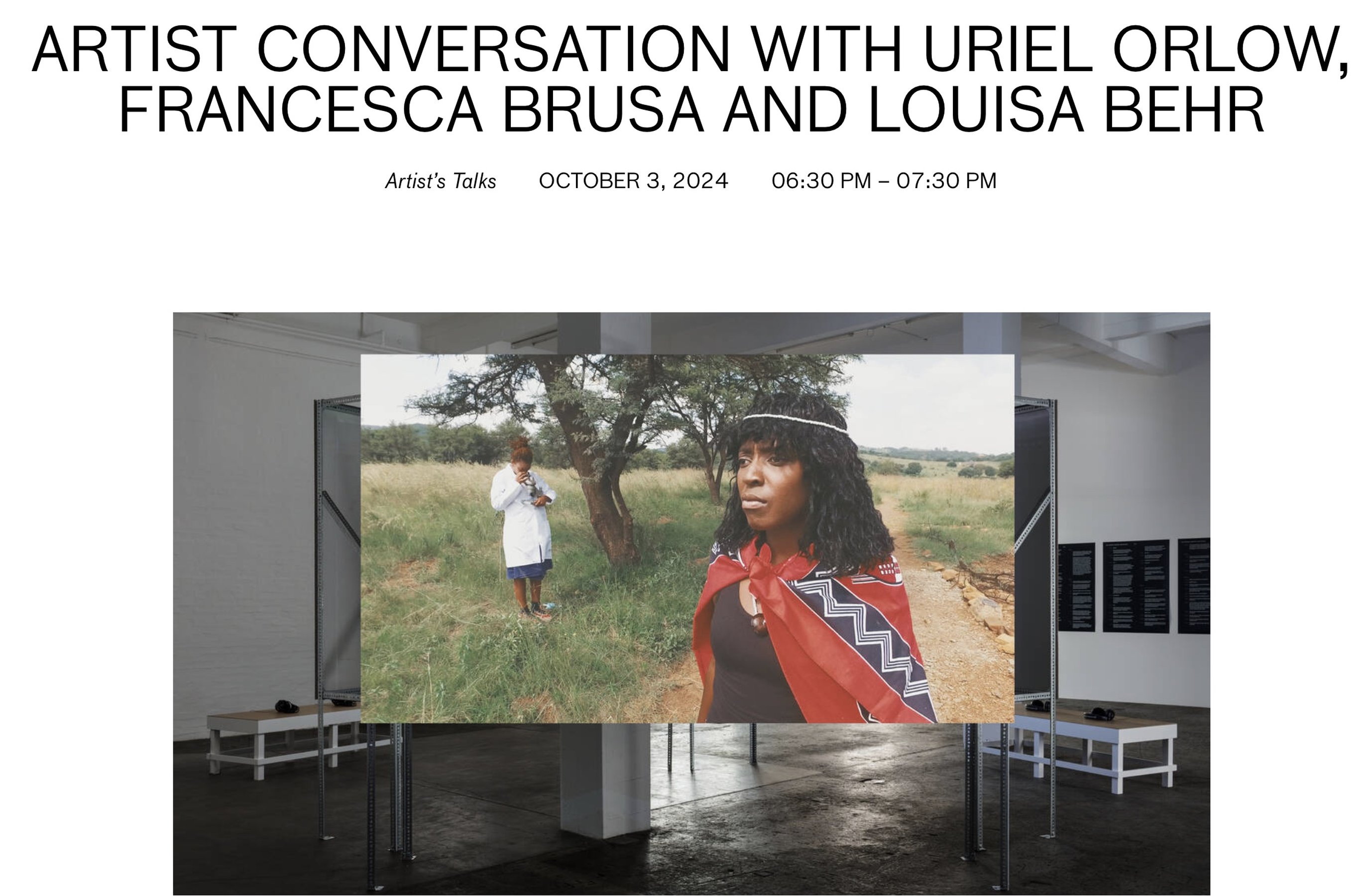 Artist talk with Samson Ogiamien and Uriel Orlow