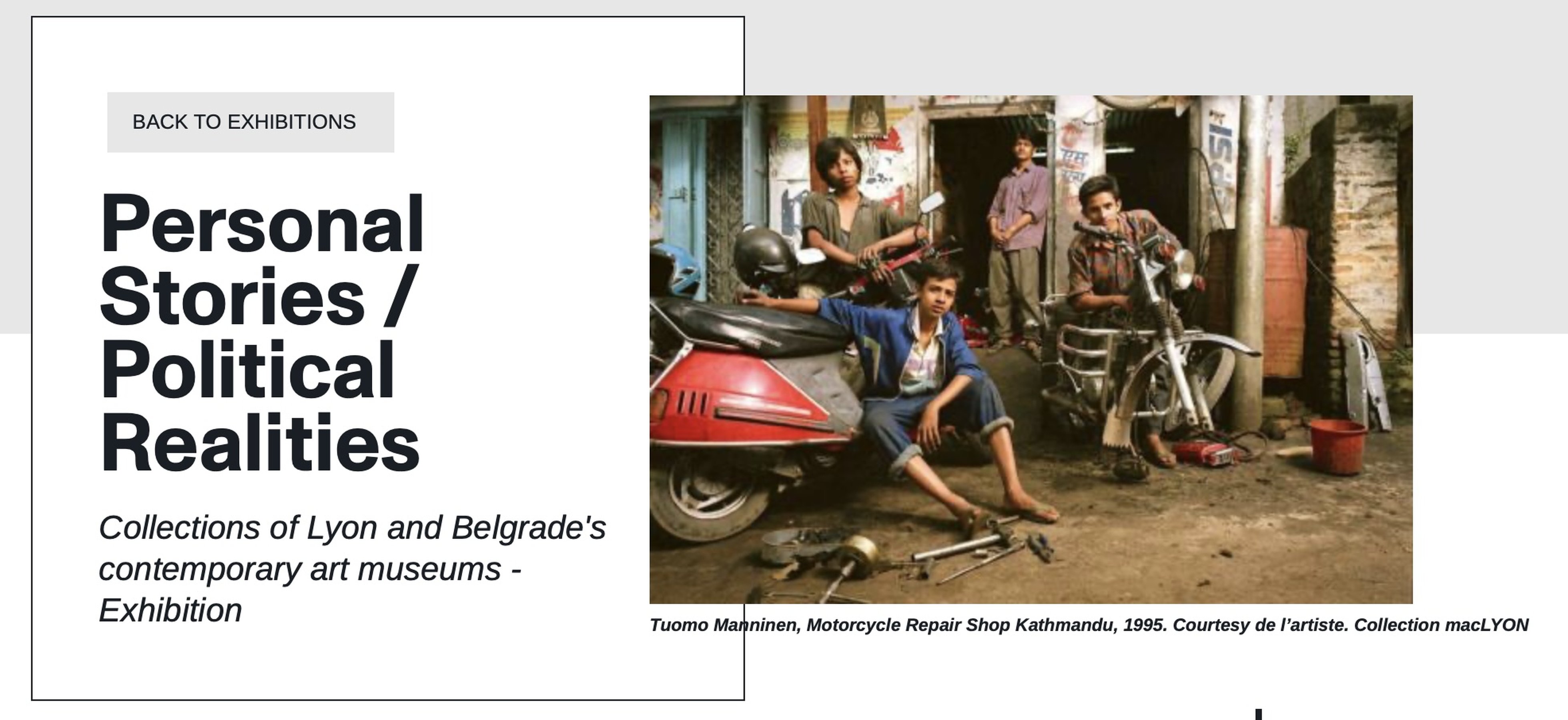 Personal Stories / Political Realities Personal Stories / Political Realities