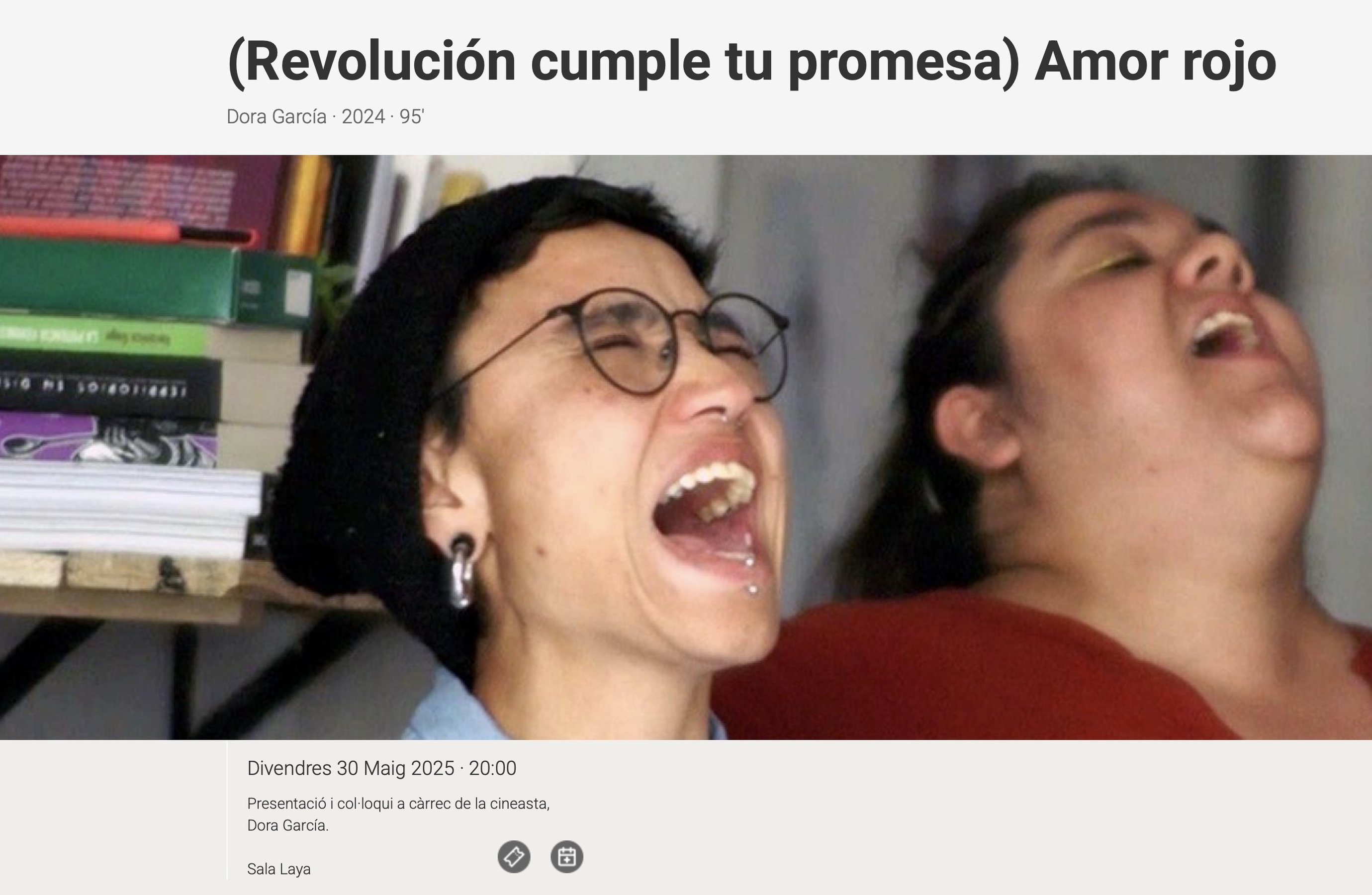 (Revolución, cumple tu promesa) Amor Rojo" - Mostra Internacional de Films de Dones de Barcelona (Revolución, cumple tu promesa) Amor Rojo" - Mostra Internacional de Films de Dones de Barcelona