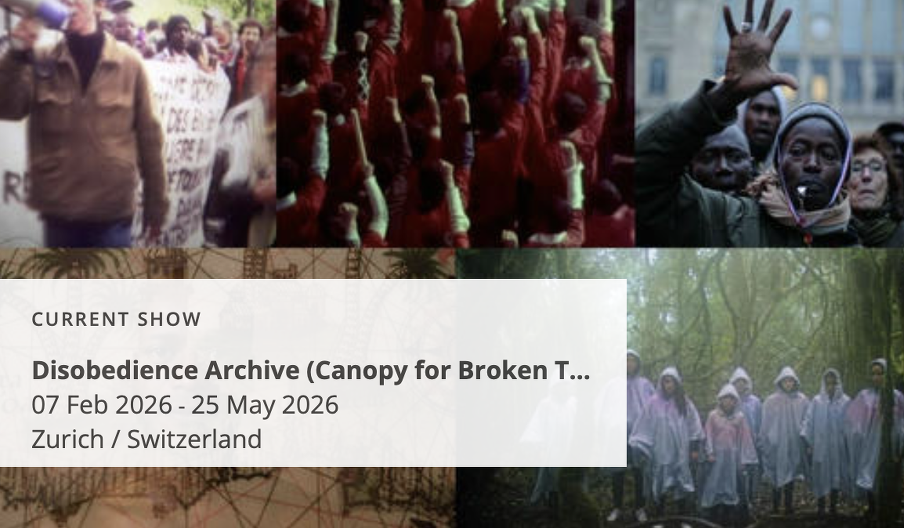 Disobedience Archive (Canopy for Broken Time)